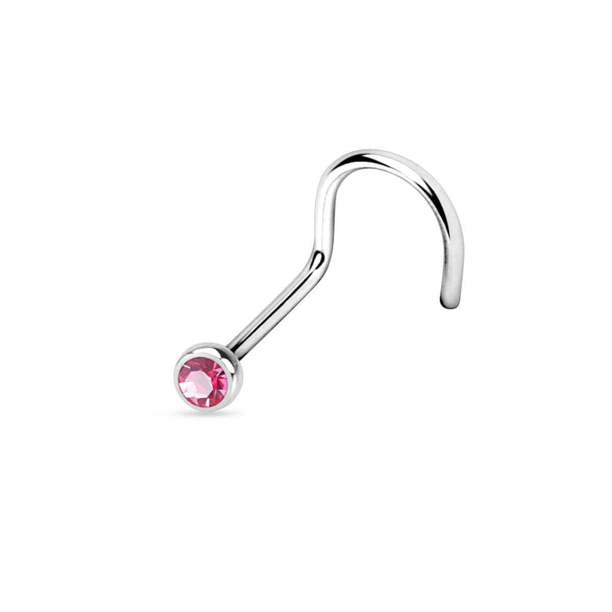 Deep Set Gem Nose Twist - SkinKandy | Body Jewellery & Piercing Online Australia