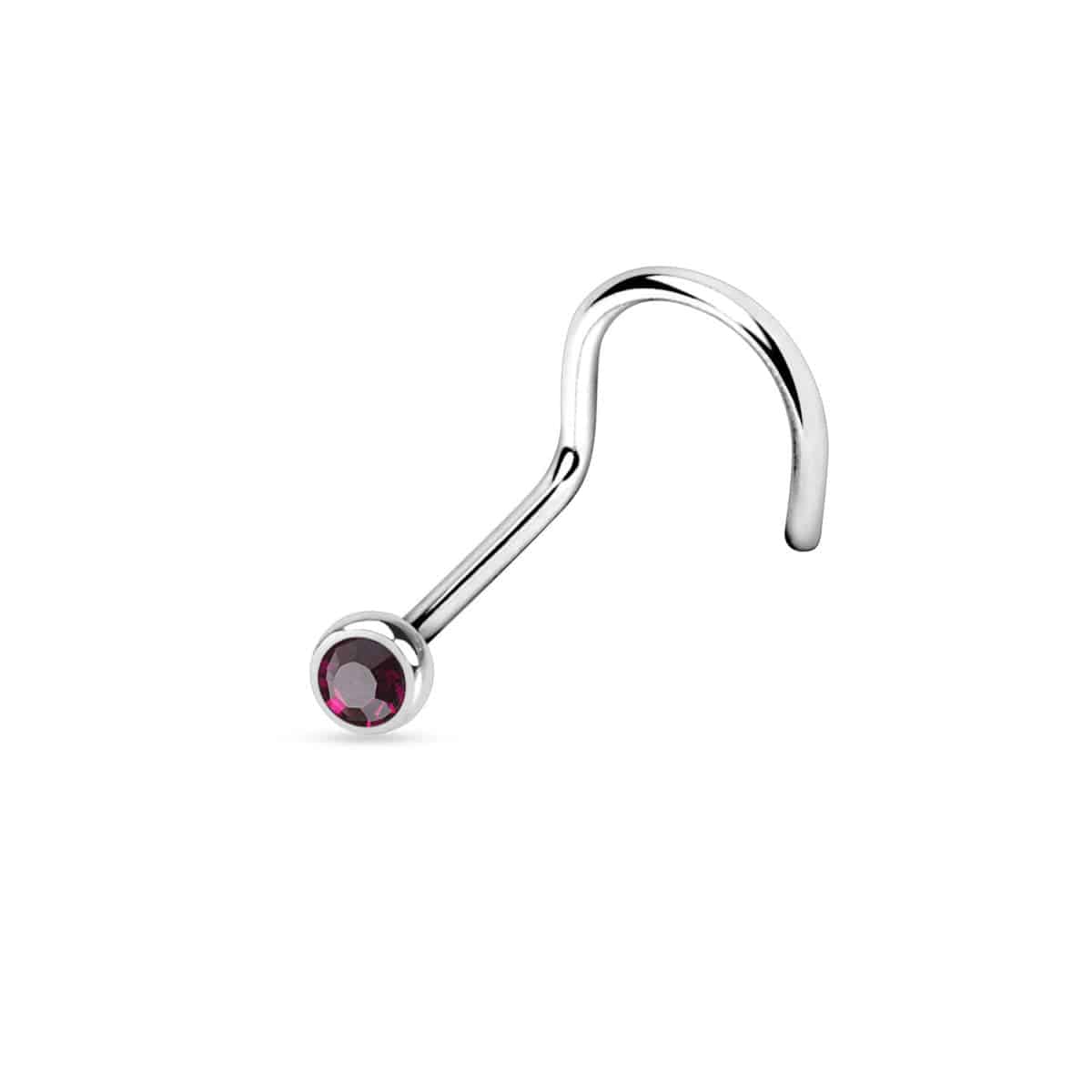 Deep Set Gem Nose Twist - SkinKandy | Body Jewellery & Piercing Online Australia