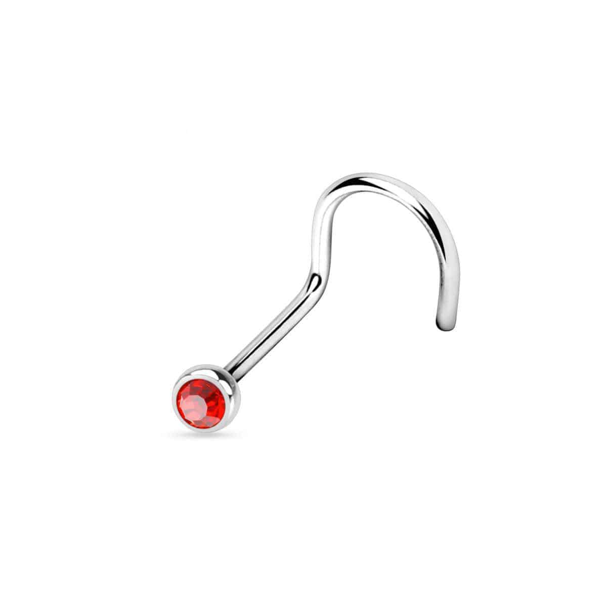 Deep Set Gem Nose Twist - SkinKandy | Body Jewellery & Piercing Online Australia