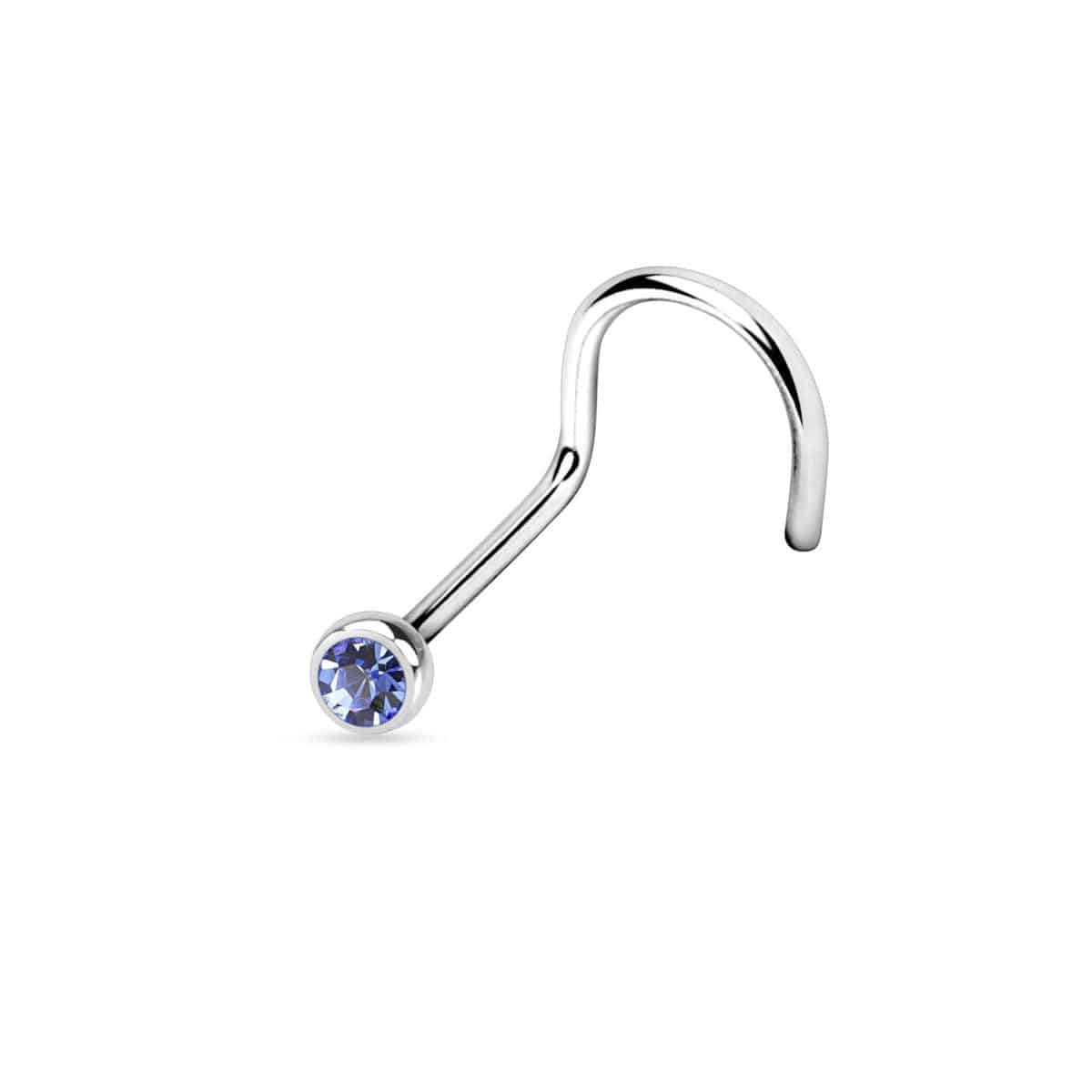 Deep Set Gem Nose Twist - SkinKandy | Body Jewellery & Piercing Online Australia