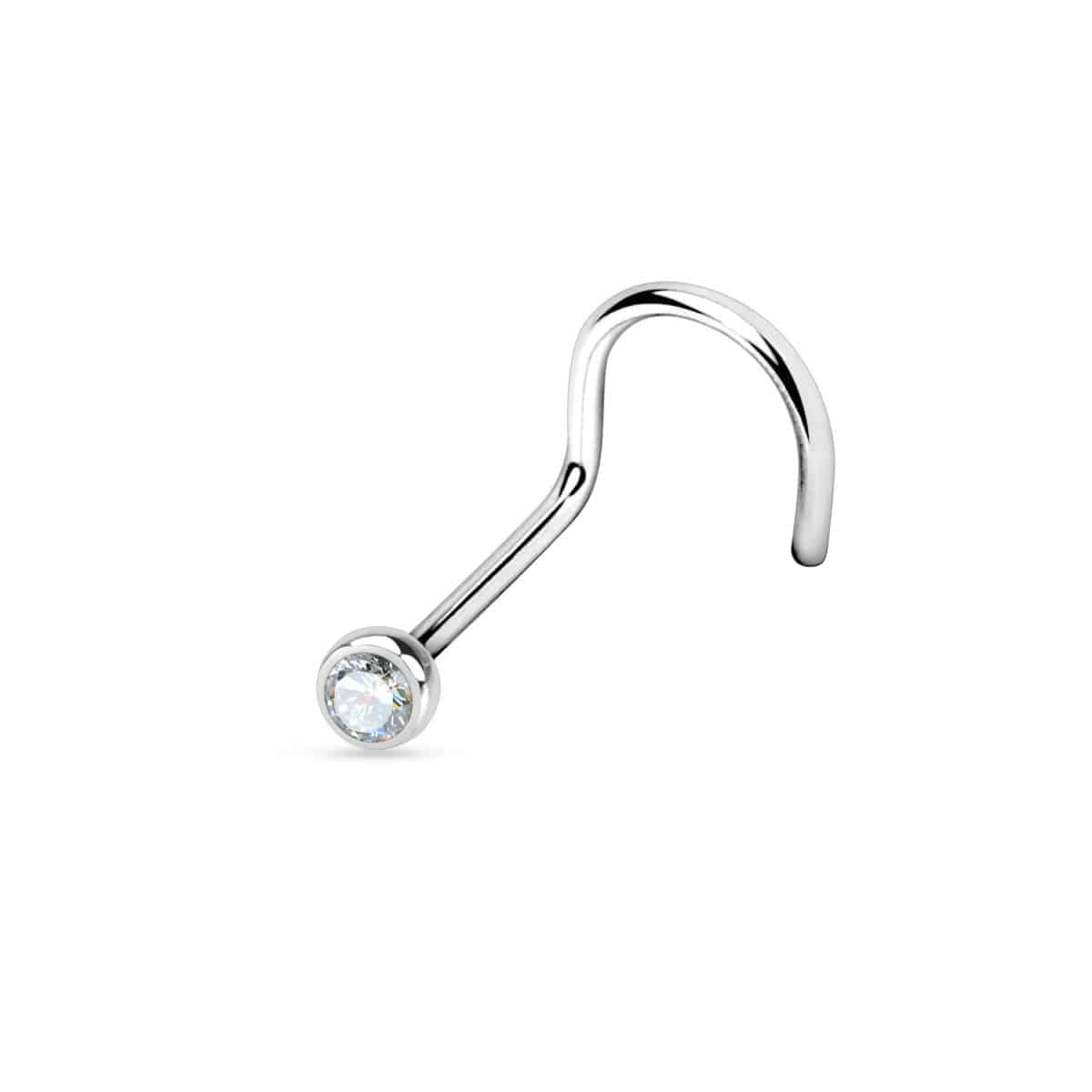 Deep Set Gem Nose Twist - SkinKandy | Body Jewellery & Piercing Online Australia