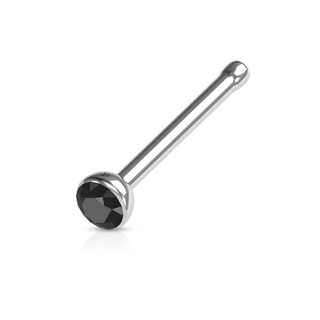 Deep Set Gem Steel Nose Stud - SkinKandy | Body Jewellery & Piercing Online Australia
