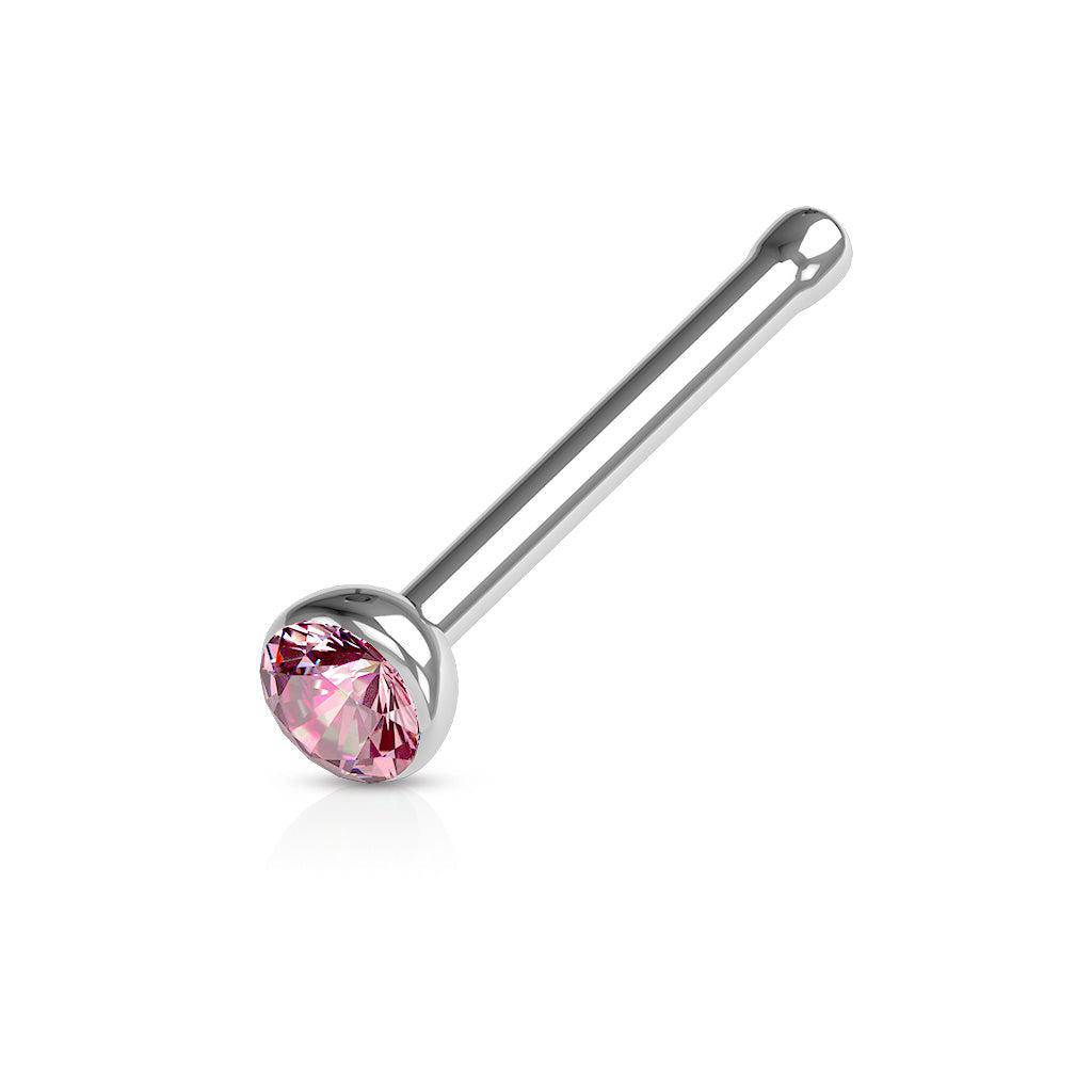 Press-Fit Gem Steel Nose Stud