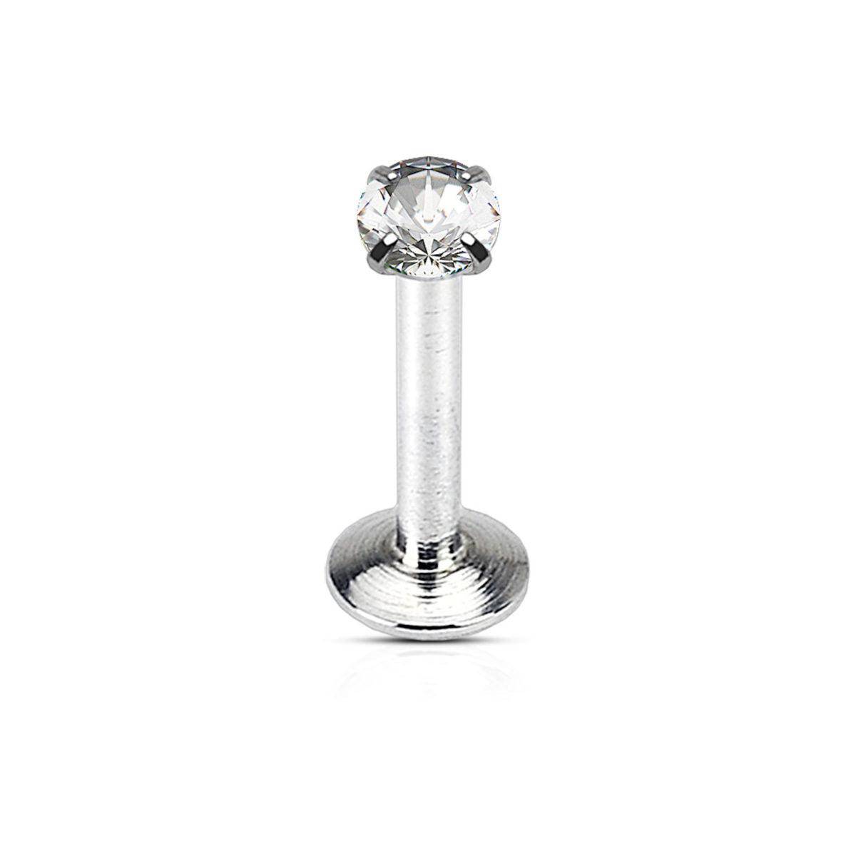 Prong - Set Gem Top Labret - SkinKandy | Body Jewellery & Piercing Online Australia