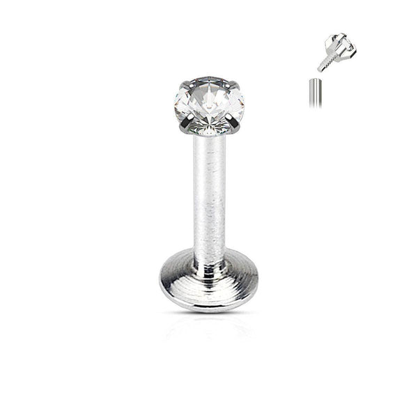 Prong-Set Gem Top Labret