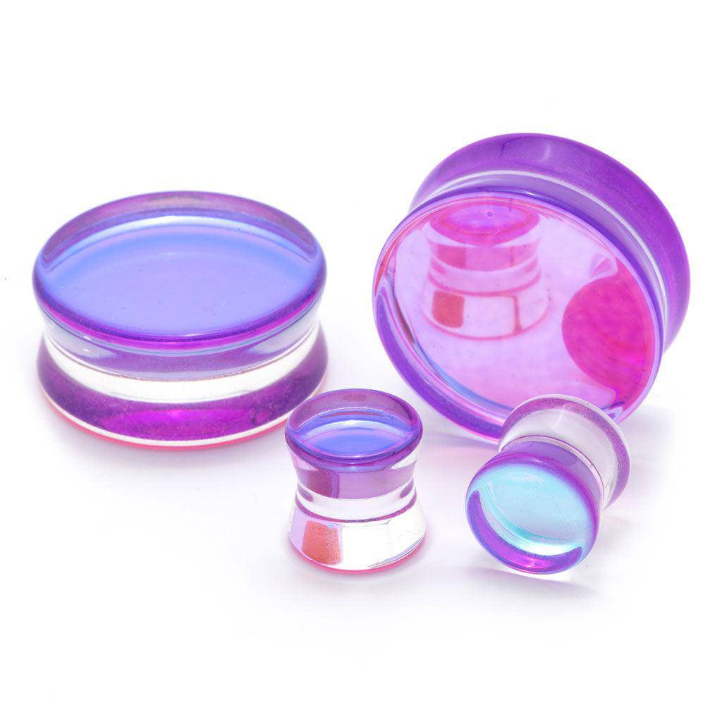 Purple Aurora Stone Plugs - SkinKandy | Body Jewellery & Piercing Online Australia