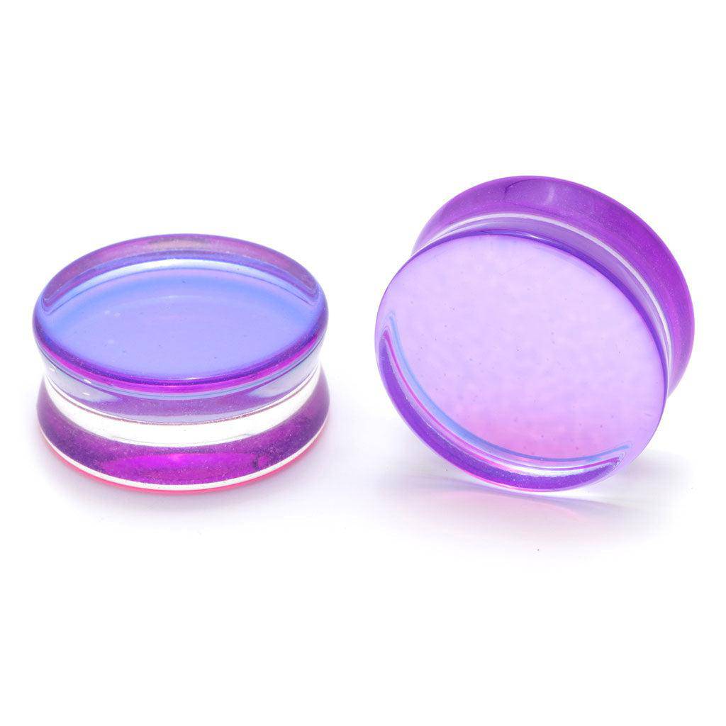Purple Aurora Stone Plugs - SkinKandy | Body Jewellery & Piercing Online Australia
