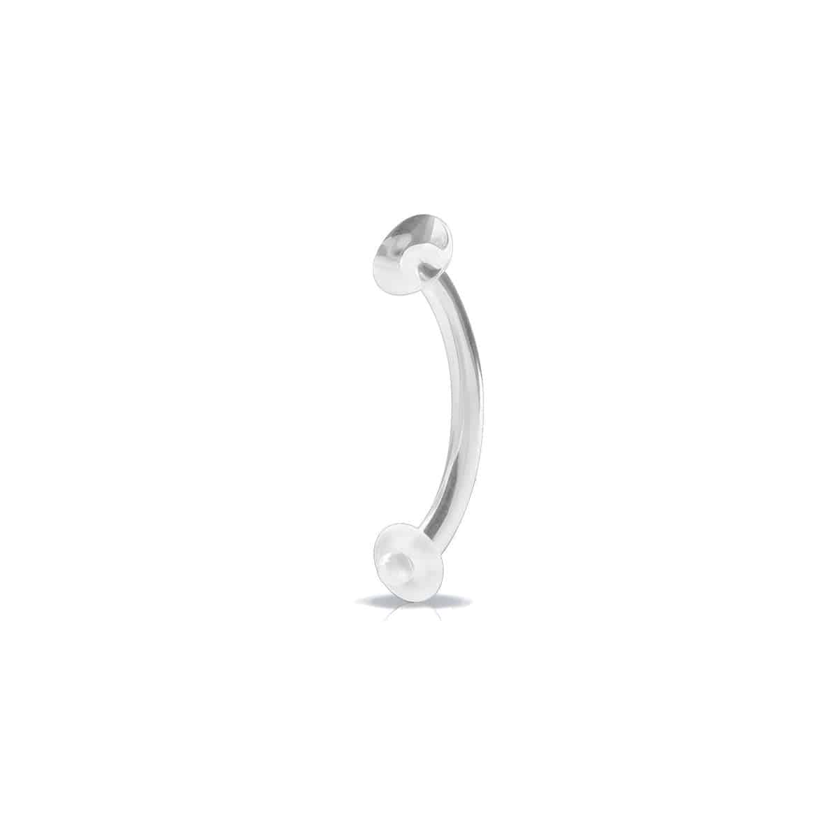 Clear Acrylic Curved Barbell Retainer