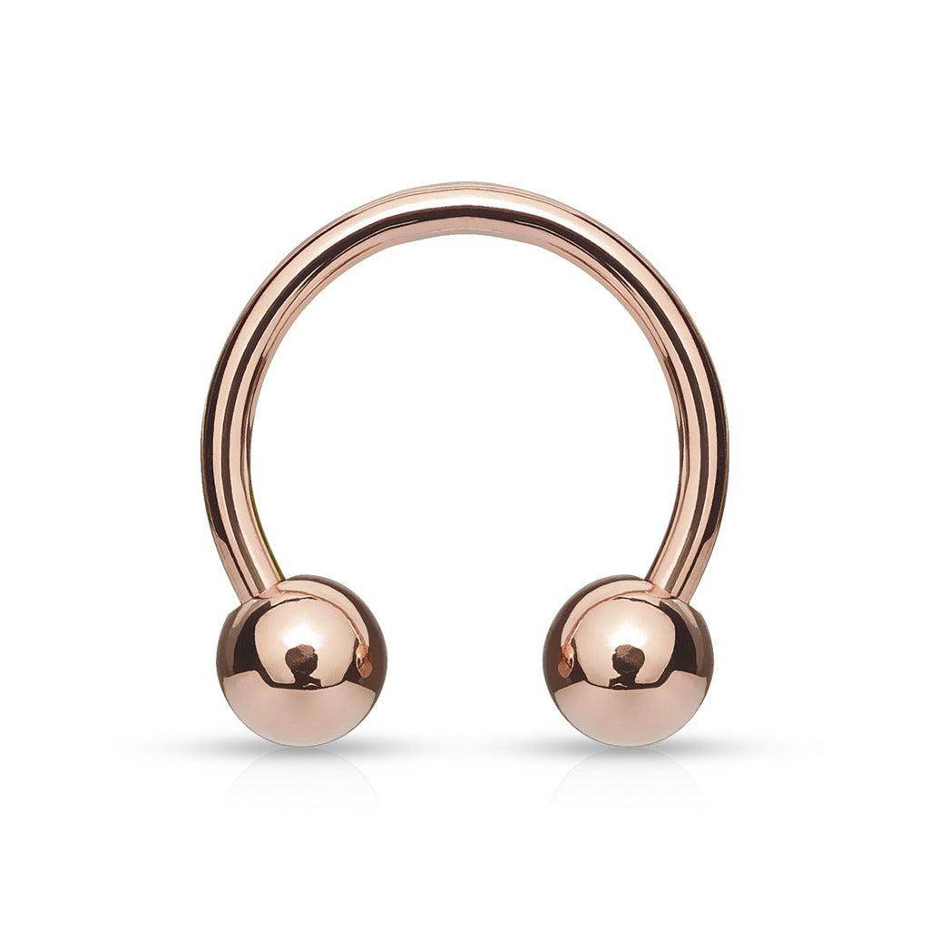 Rose Gold Plated Horseshoe - SkinKandy | Body Jewellery & Piercing Online Australia