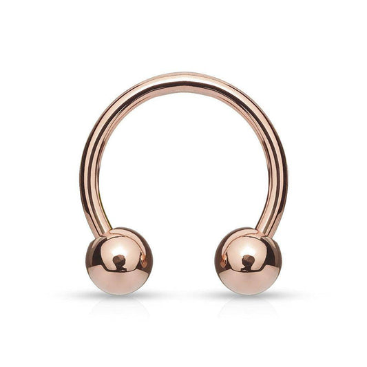 Rose Gold Plated Horseshoe - SkinKandy | Body Jewellery & Piercing Online Australia