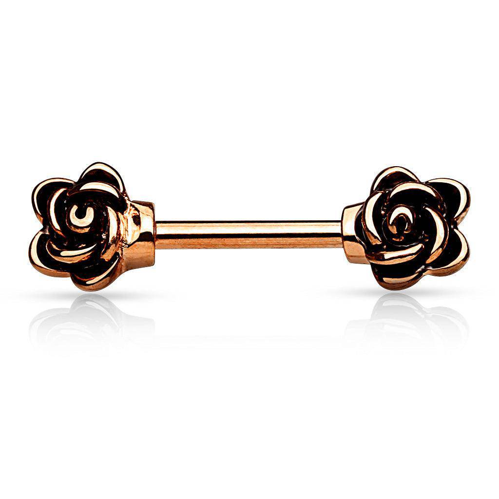 Rose Nipple Barbell - SkinKandy | Body Jewellery & Piercing Online Australia