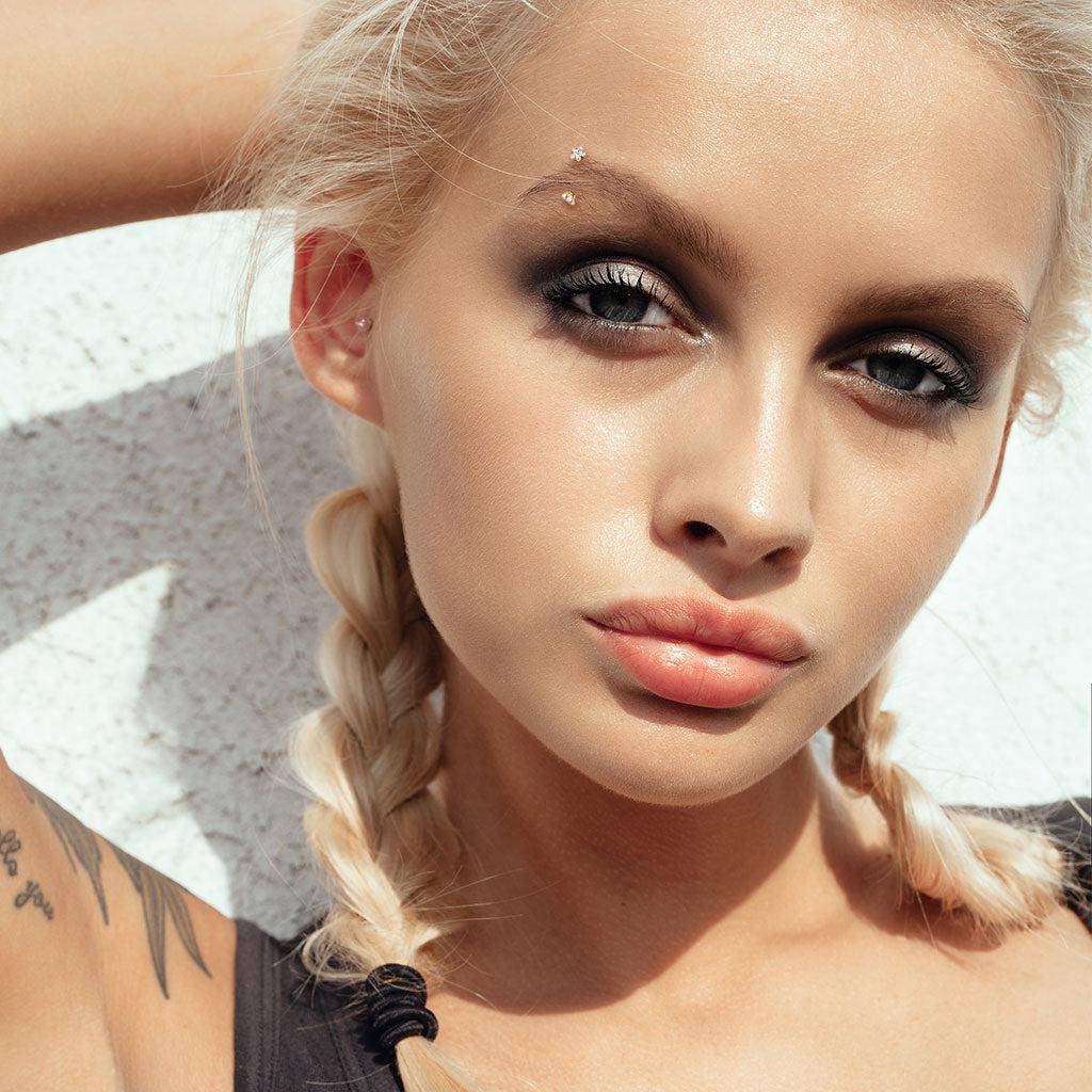 Star CZ Ends Internally Threaded Curved Barbell - SkinKandy | Body Jewellery & Piercing Online Australia