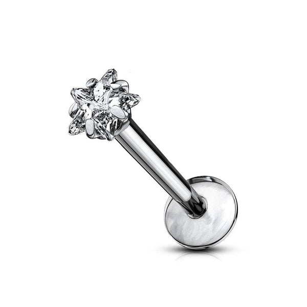 Star CZ Gem Top Titanium Labret
