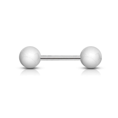 Steel Barbell with Acrylic Coloured Ball Ends