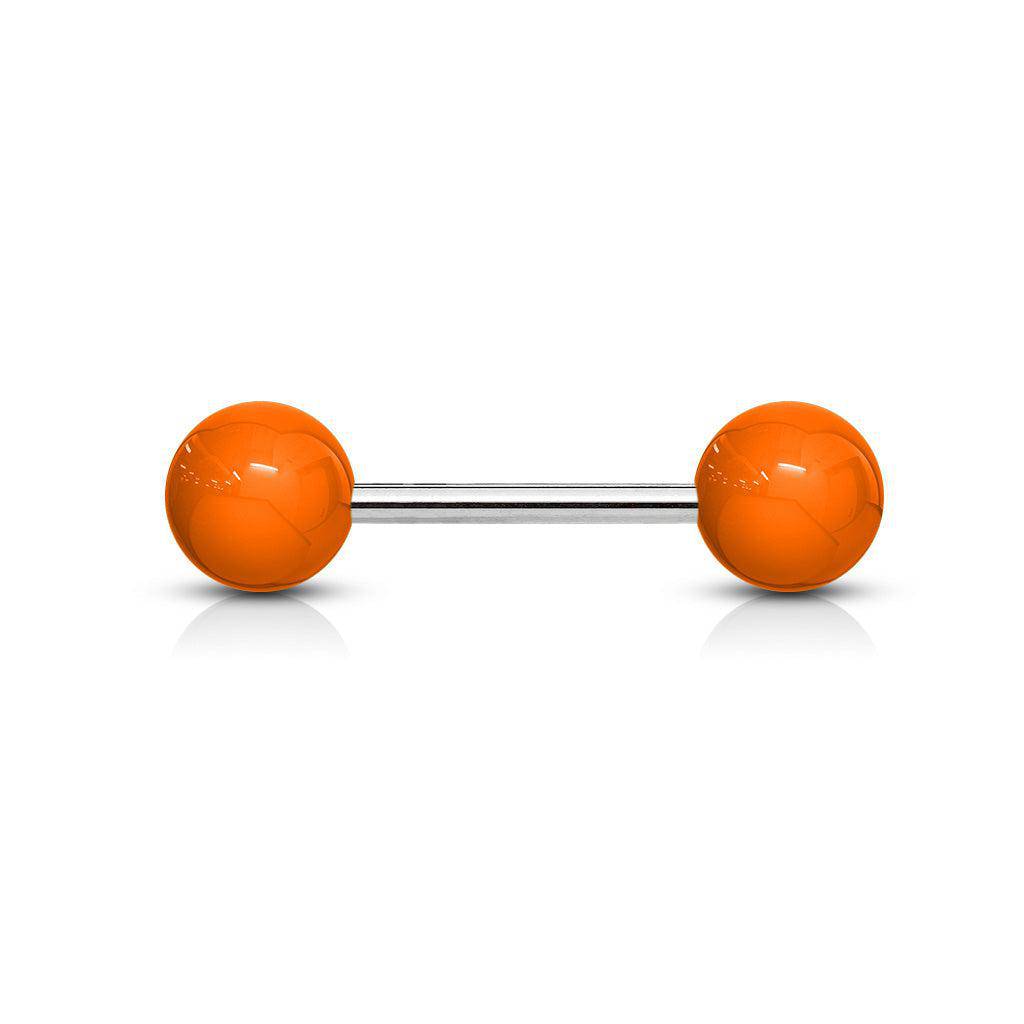 Steel Barbell with Acrylic Coloured Ball Ends - SkinKandy | Body Jewellery & Piercing Online Australia