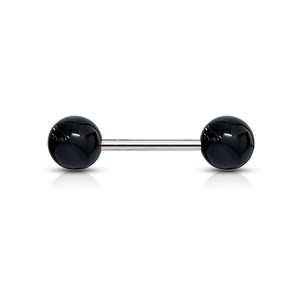 Steel Barbell with Acrylic Coloured Ball Ends - SkinKandy | Body Jewellery & Piercing Online Australia