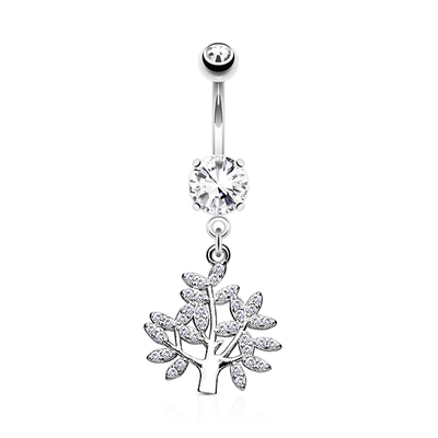 Tree Of Life Dangle Belly Ring
