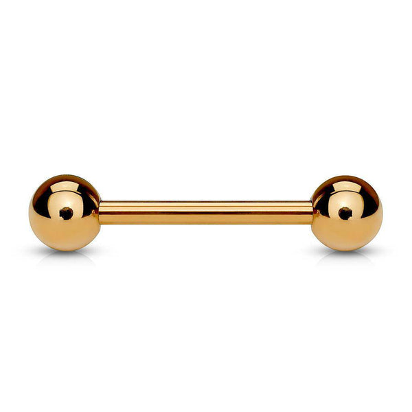 Rose Gold Straight Steel Barbell