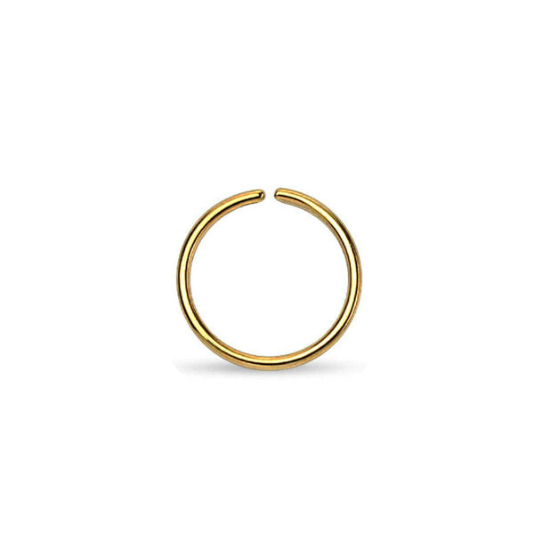 Titanium Anodized over Steel Bendable Hoop Ring