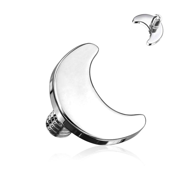 Titanium Crescent Moon Threaded Top - 16G