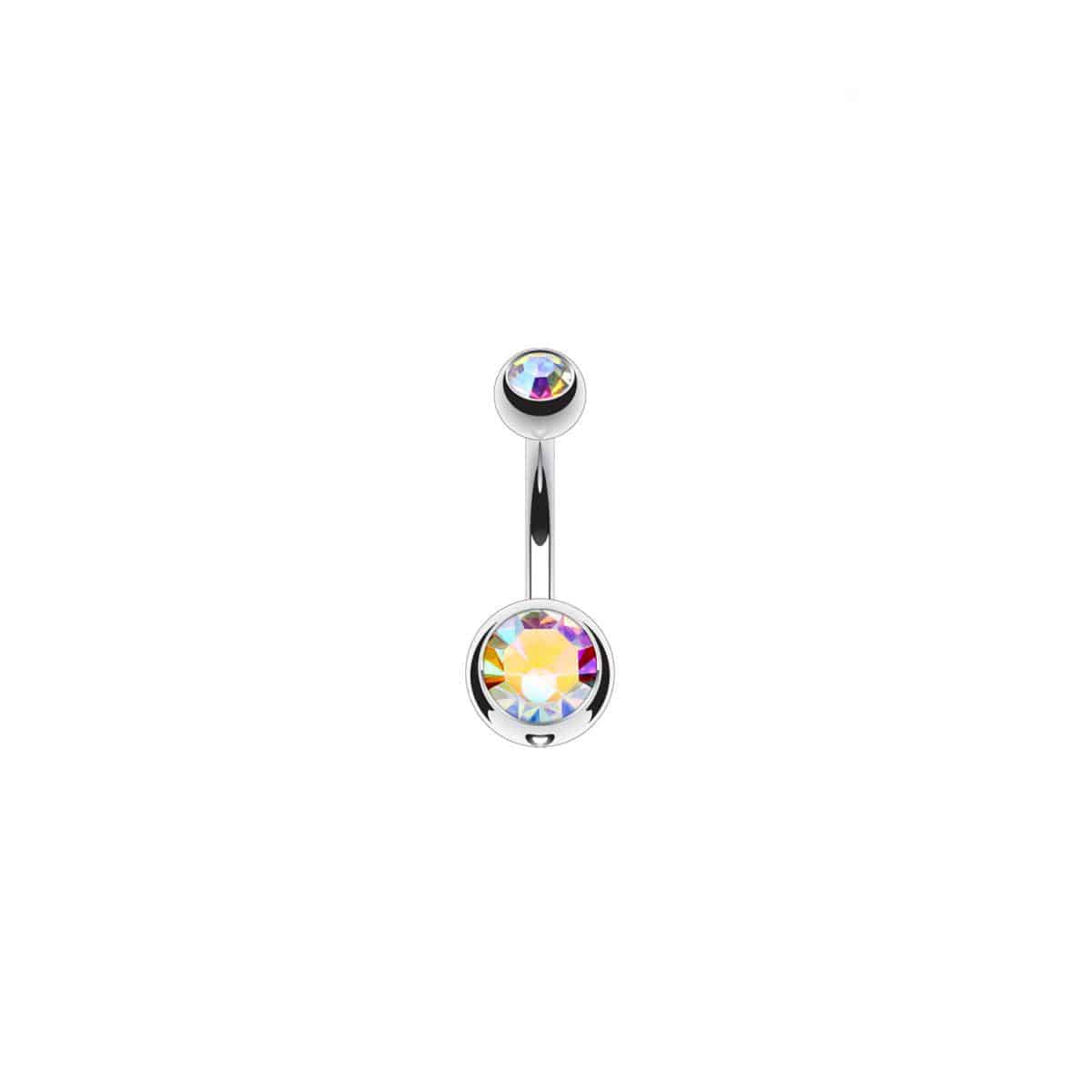 Titanium CZ Belly Bar - SkinKandy | Body Jewellery & Piercing Online Australia