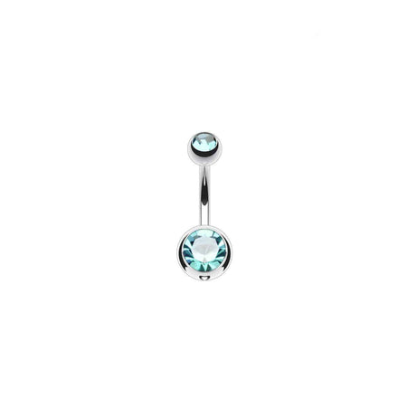 Titanium CZ Belly Bar