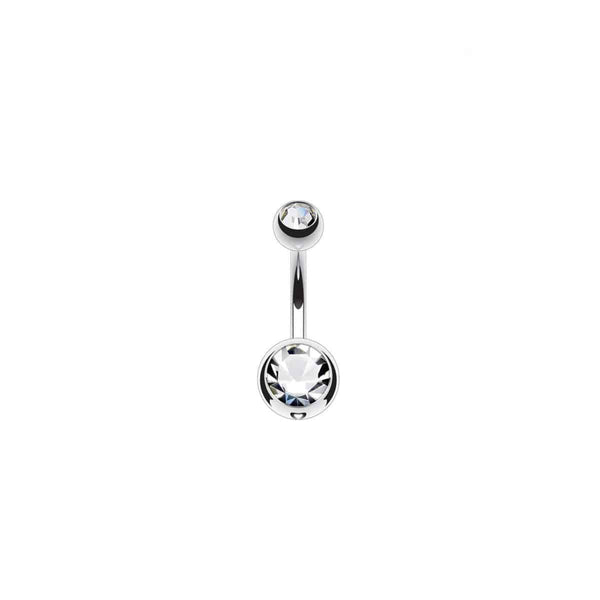 Implant Grade Titanium Cubic Zirconia Belly Bar