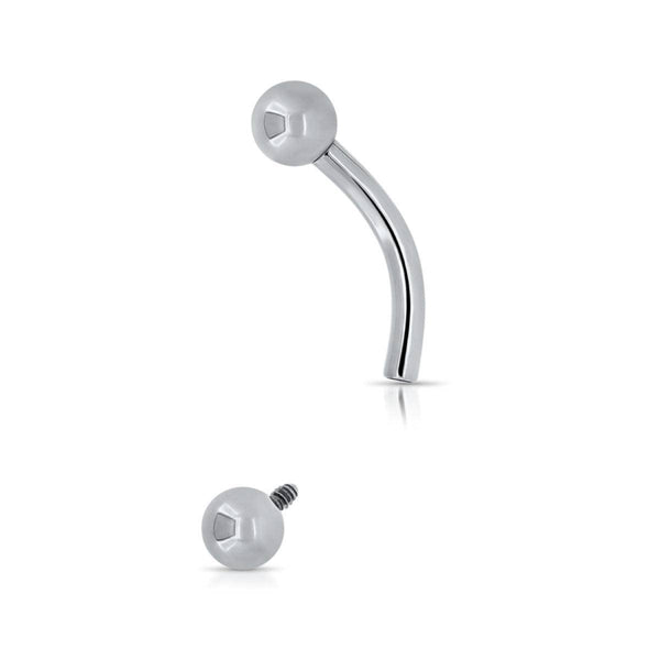 Titanium Internal Thread Curved Barbell