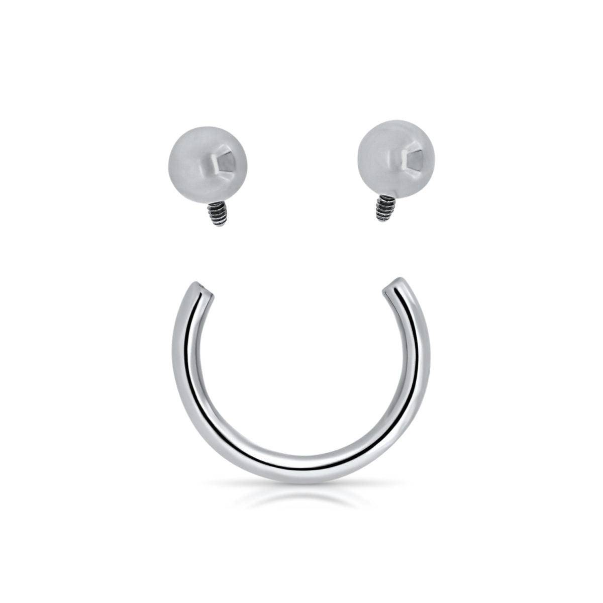 Titanium Internally Threaded Horseshoe - 16G - SkinKandy | Body Jewellery & Piercing Online Australia