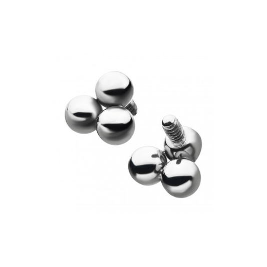 Titanium Trinity Ball Threaded Top - SkinKandy | Body Jewellery & Piercing Online Australia