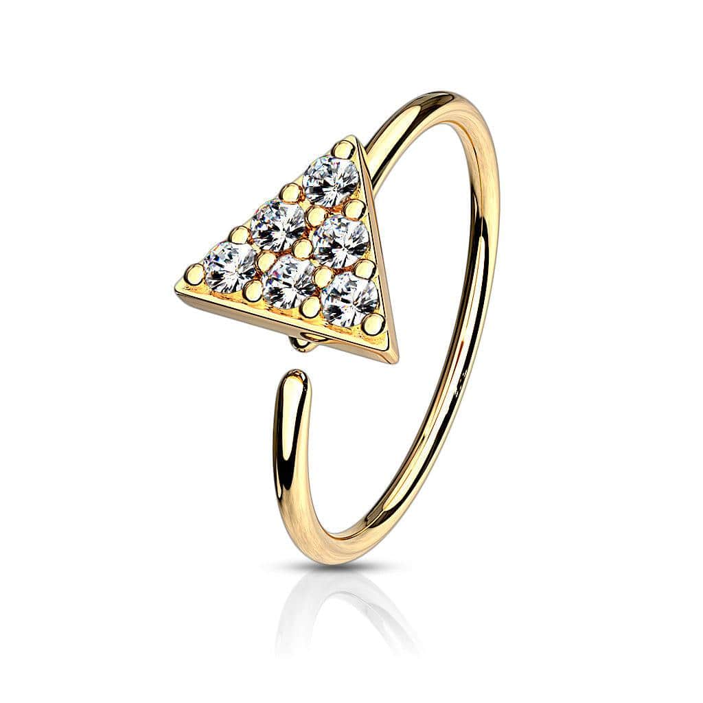 Triangle CZ Top Bendable Nose Ring | SkinKandy AU