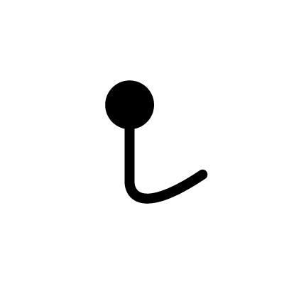 L-bend nose jewellery