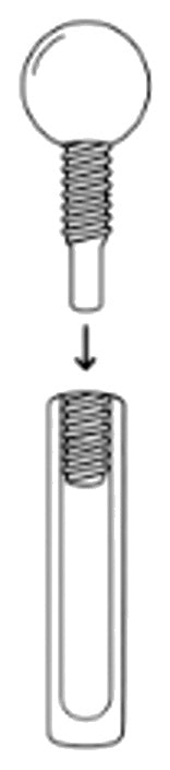 Guided internally threaded jewellery