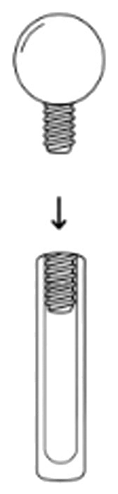 Internally threaded jewellery